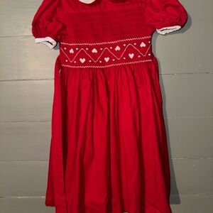 Baby Beau Red Dress with White Collar